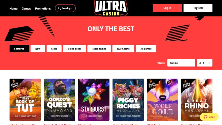 Ultra Casino Screenshot 2