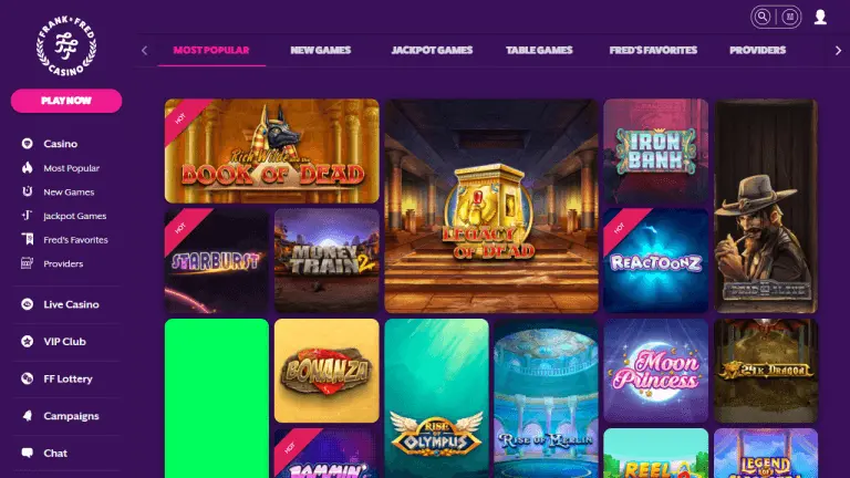 Frank & Fred Casino Screenshot 2