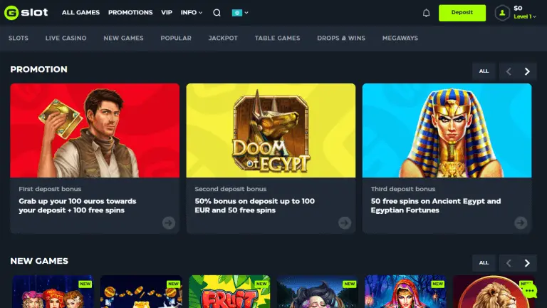 Gslot Casino Screenshot 1