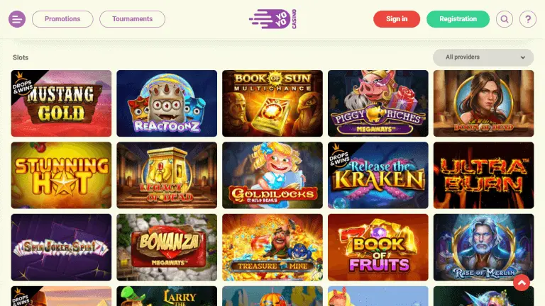 YoYo Casino Screenshot 2