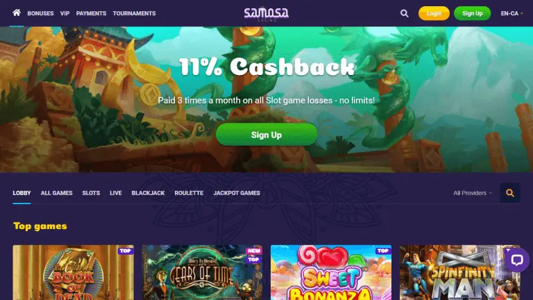 Samosa Casino Screenshot 1