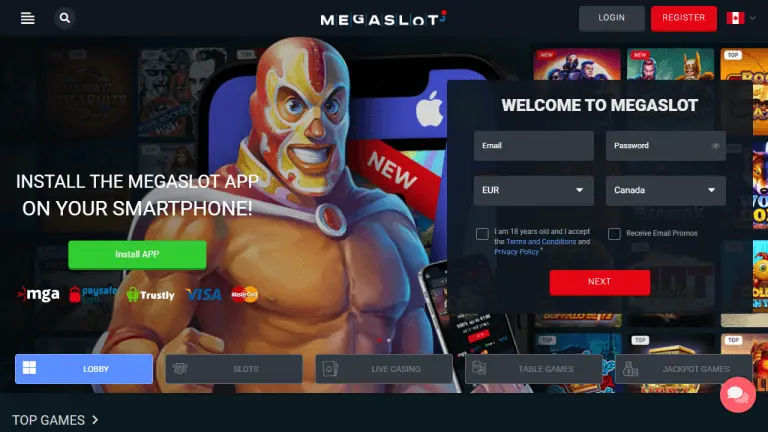 Megaslot Casino Screenshot 1