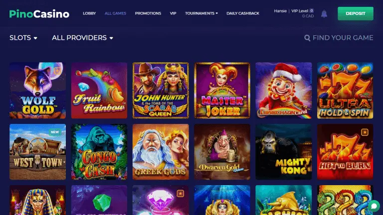 Pino Casino Screenshot 2
