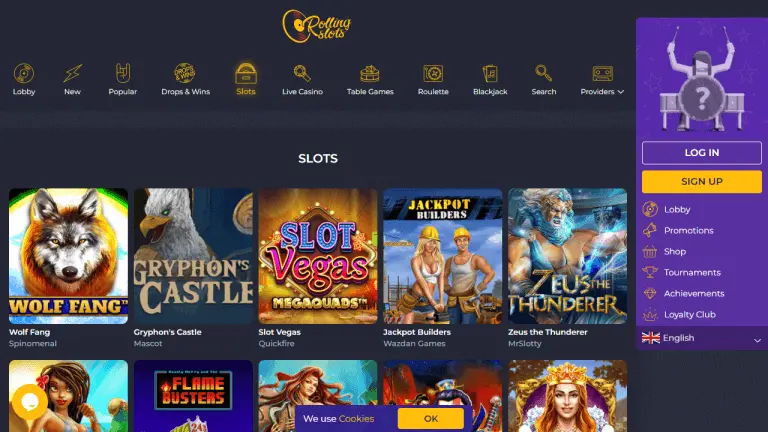 Rolling Slots Casino Screenshot 2