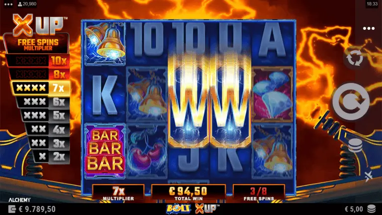 Bolt X UP Free Spins