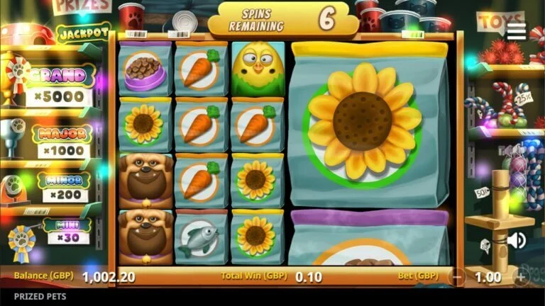 Prized Pets Gigablox Free Spins
